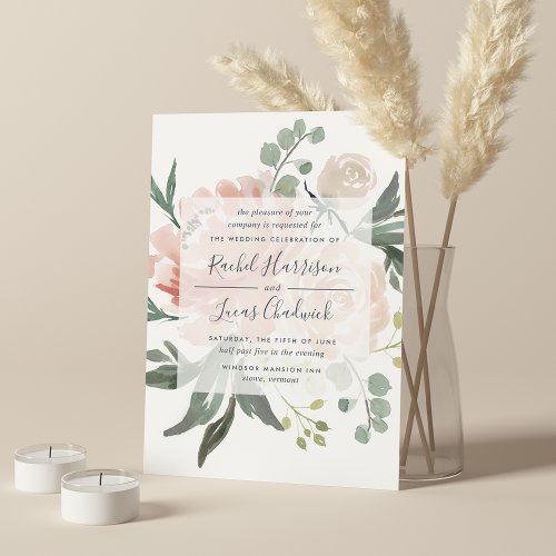 Midsummer Floral Wedding Invitation