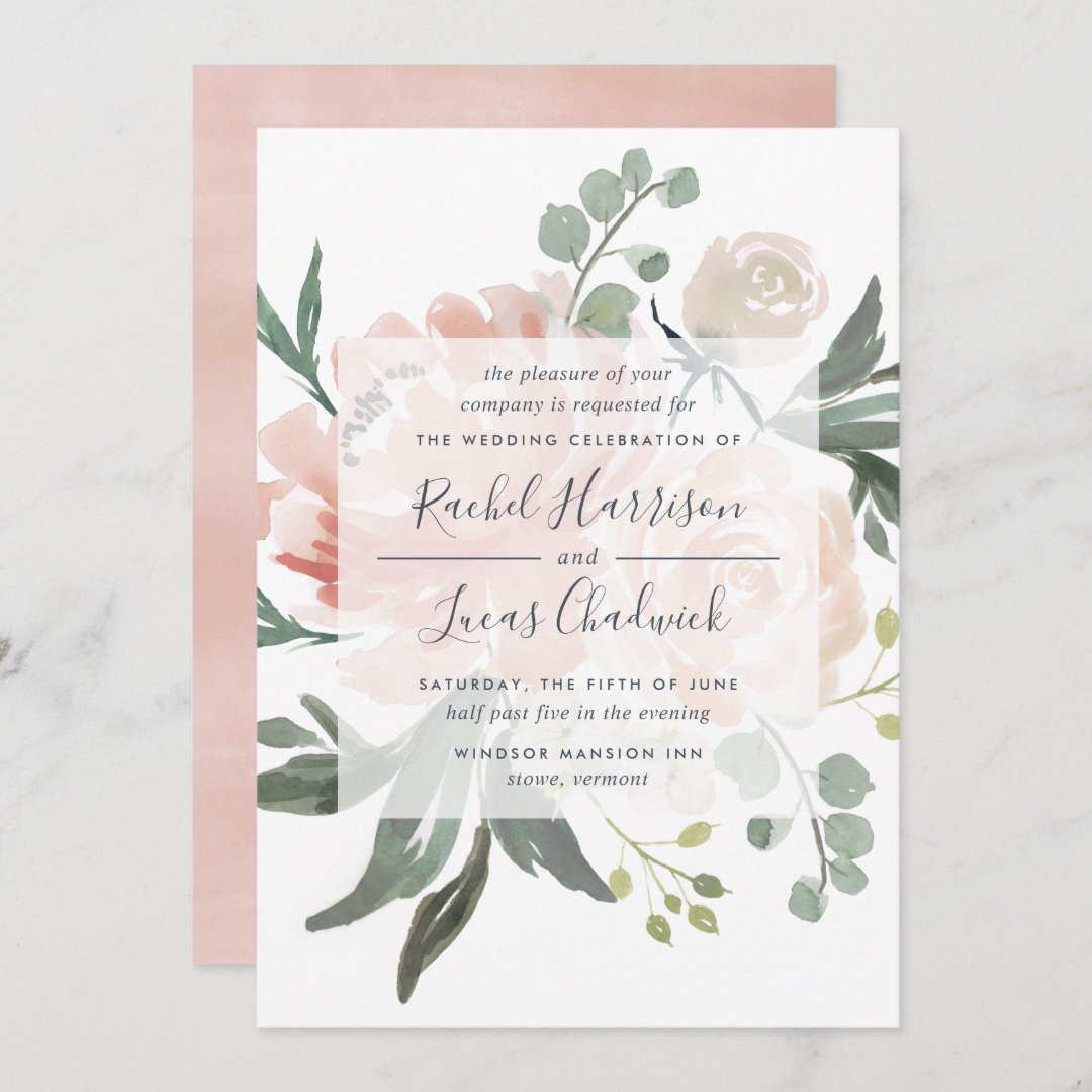 Midsummer Floral Wedding Invitation | Zazzle