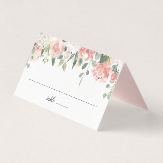 Midsummer Floral Wedding Place Card