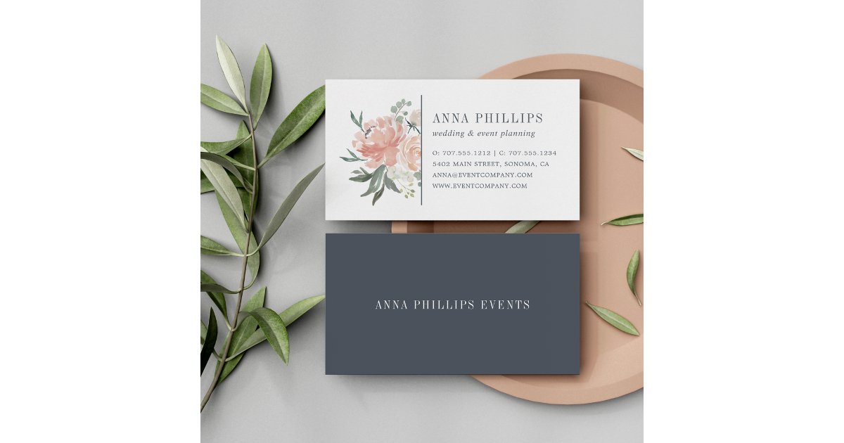 Midsummer Floral Wedding Planner Business Card | Zazzle