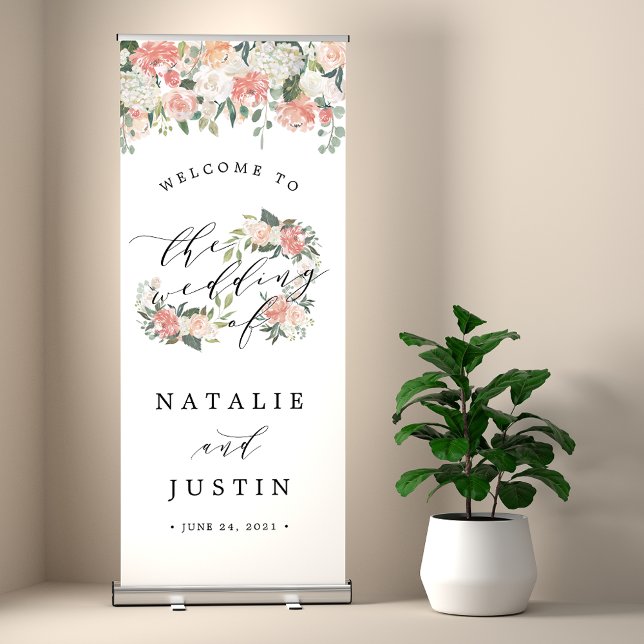 Midsummer Floral Wedding Welcome Retractable Banner (Creator Uploaded)