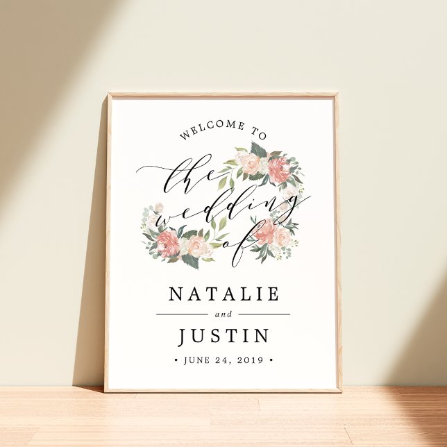 Midsummer Floral Wedding Welcome Sign (Creator Uploaded)
