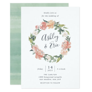 Midsummer | Floral Wreath Wedding Invitation