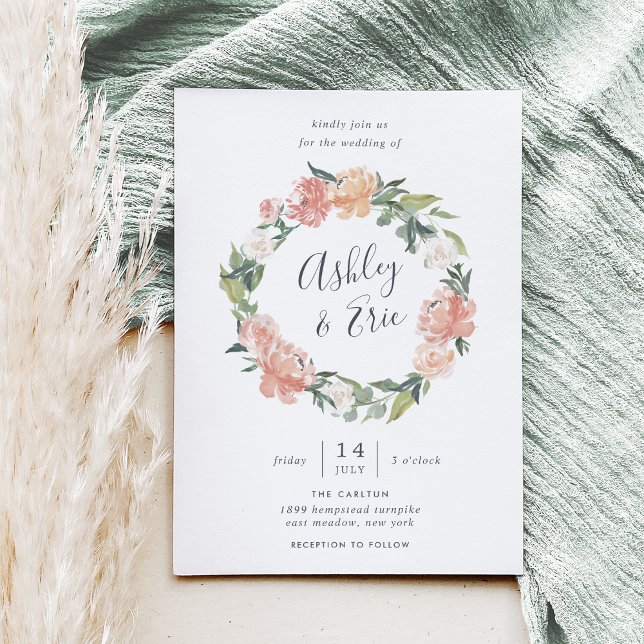Midsummer | Floral Wreath Wedding Invitation (Creator Uploaded)