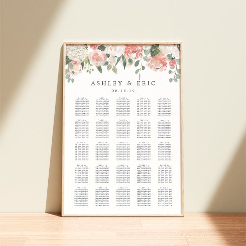 Midsummer Floral XL Wedding Seating Chart