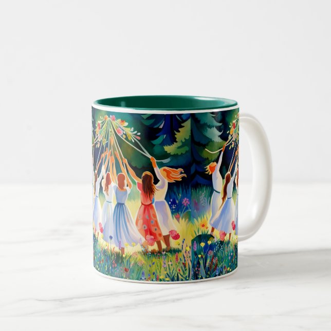 Midsummer Joy Two-Tone Coffee Mug (Front Right)