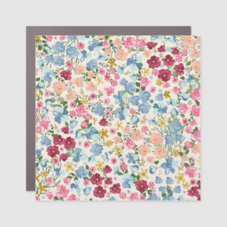 Midsummer meadow, blooming plant pattern. car magnet