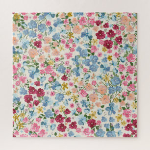 Midsummer meadow, blooming plant pattern. jigsaw puzzle
