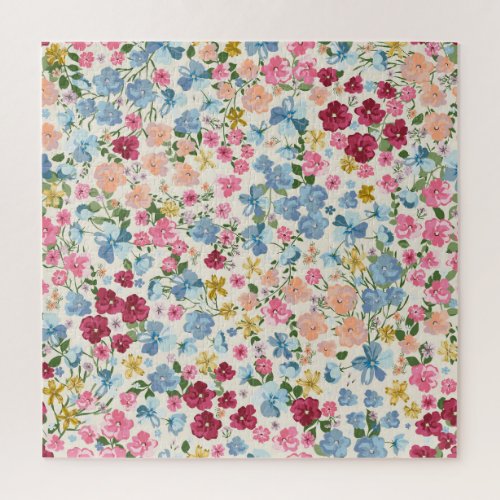 Midsummer meadow blooming plant pattern jigsaw puzzle