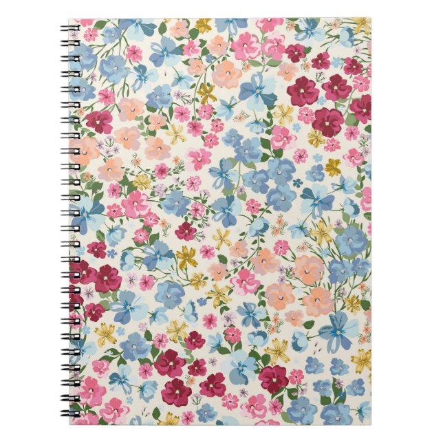 Midsummer meadow, blooming plant pattern. notebook (Front)