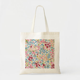 Midsummer meadow, blooming plant pattern. tote bag