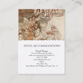 Midsummer Night's Dream Hotel Accommodation Cards by RiverJude at Zazzle
