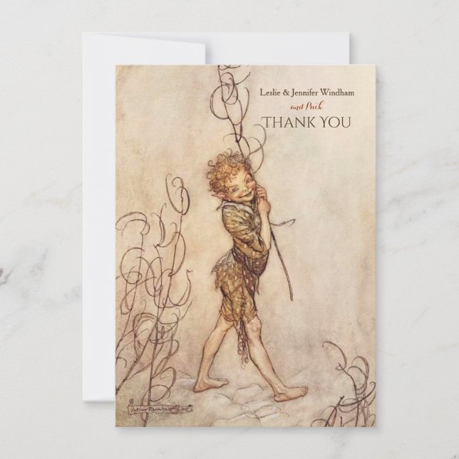 Midsummer Night's Dream Personalized Thank You Card (Front)