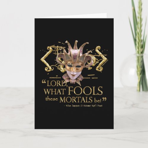 Midsummer Nights Dream Quote Gold Version Card