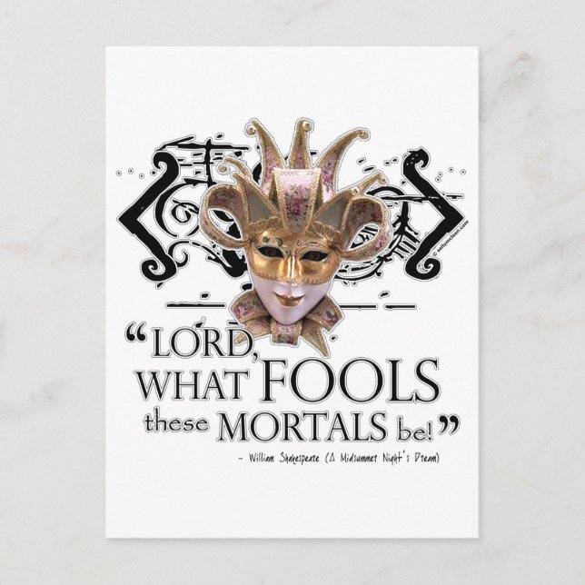 Midsummer Night's Dream Quote Postcard (Front)