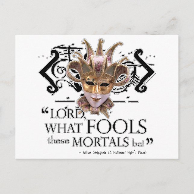 Midsummer Night's Dream Quote Postcard (Front)