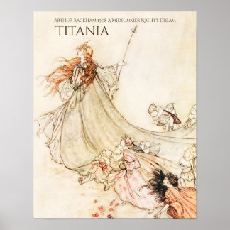 Midsummer Night's Dream Titania Arthur Rackham Poster