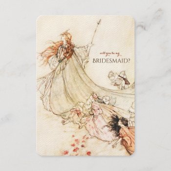 Midsummer Night's Dream Will You Be My Bridesmaid? Invitation by RiverJude at Zazzle