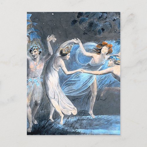 Midsummer Nights Dream William Blake Fine Postcard