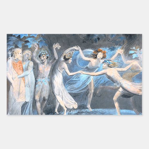Midsummer Nights Dream William Blake Rectangular Sticker