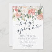 Midsummer | Pastel Watercolor Floral Baby Sprinkle Invitation (Front)