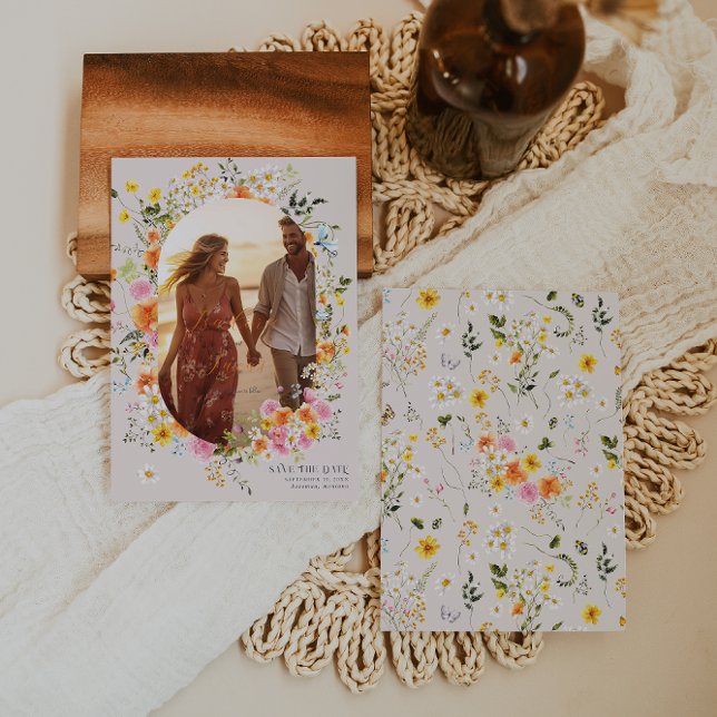 Midsummer | Romantic Autumn Florals Photo  Save The Date (Creator Uploaded)