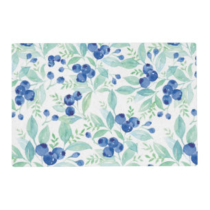 Midsummer Rustic Blueberry Berry Summer Pattern Placemat