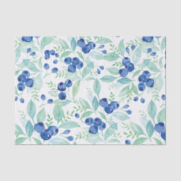 Midsummer Rustic Blueberry Berry Summer Pattern Tissue Paper
