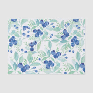 Midsummer Rustic Blueberry Berry Summer Pattern Tissue Paper