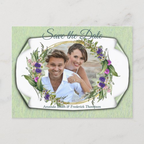 Midsummer Spring Flowers Announcement Postcard