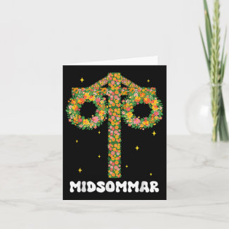 Midsummer Summer Solstice Maypole Midsommar Sweden Card