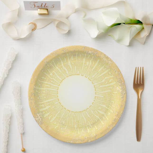 Midsummer Sun Paper Plates (Wedding)
