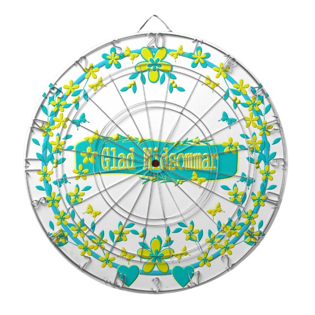 Midsummer symbol sweden dartboard (Front)