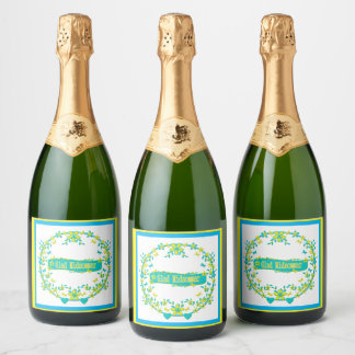 Midsummer symbol sweden  sparkling wine label