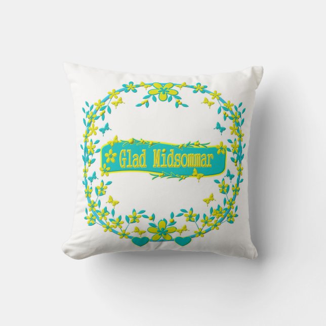 Midsummer symbol sweden throw pillow (Front)