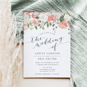 Midsummer   Watercolor Floral Wedding Invitation