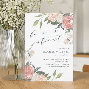 Midsummer Watercolor Floral Wedding Postponement Invitation