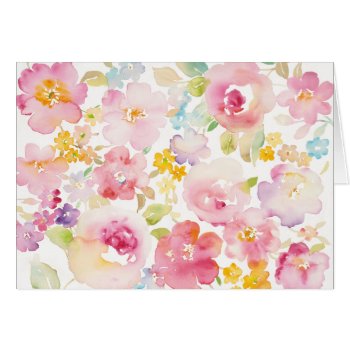 Midsummer | Watercolor Pink Floral by wildapple at Zazzle