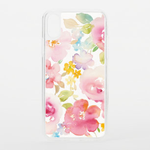 Midsummer Watercolor Pink Floral iPhone XS Case