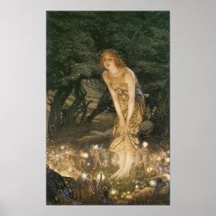 Midsummer's Eve Victorian Fairy Poster