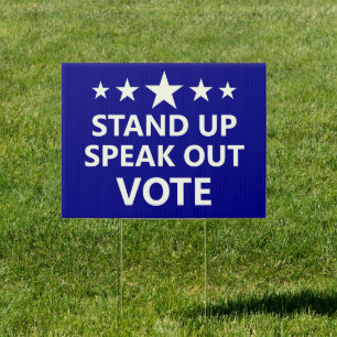 Midterm Elections 2026 Democrats Stand Up Vote Sign