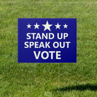 Midterm Elections 2026 Democrats Stand Up Vote Sign