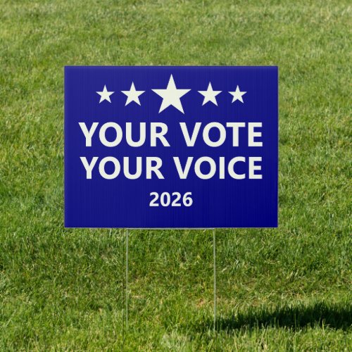 Midterm Elections 2026 Promote Voting Democrat Sign