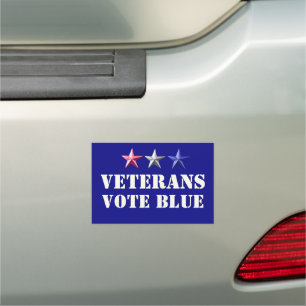 Midterms 2026 Veterans Vote Blue Democrats Car Magnet