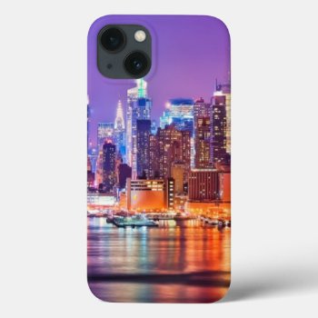 Midtown Manhattan At Night With Empire Stae Iphone 13 Case by iconicnewyork at Zazzle