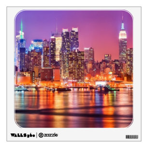 Midtown Manhattan at night with Empire Stae Wall Sticker