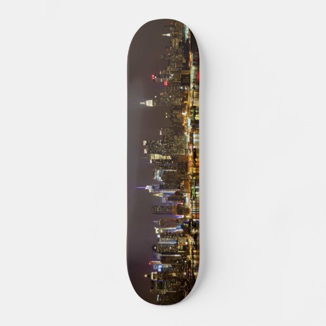 Midtown Manhattan seen from Weehawken New Jersey Skateboard Deck (Front)