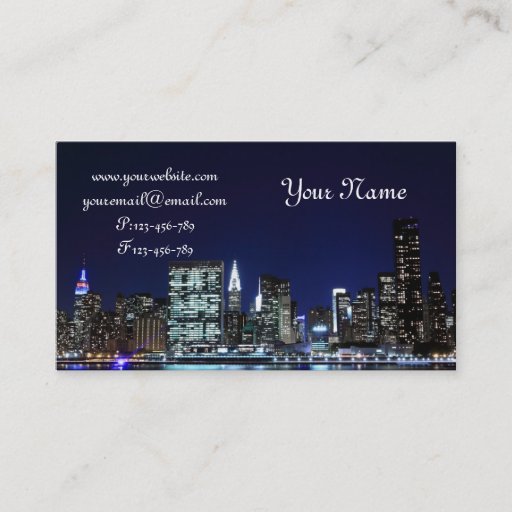 Customizable Midtown Manhattan Skyline, New York City Business Card Templates