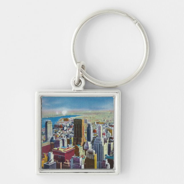 Midtown Skyline View towards East River Keychain (Front)
