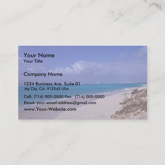 Midway Atoll beach Business Card (Front)
